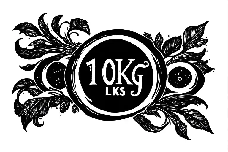 symbol for weight loss under 100 KG tattoo design idea
