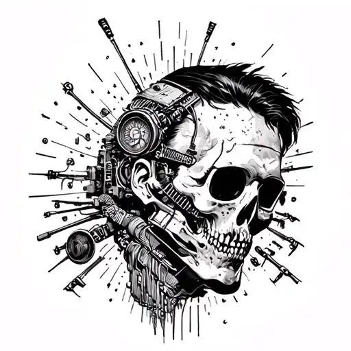 Subtronics album covers inspired tattoo design idea