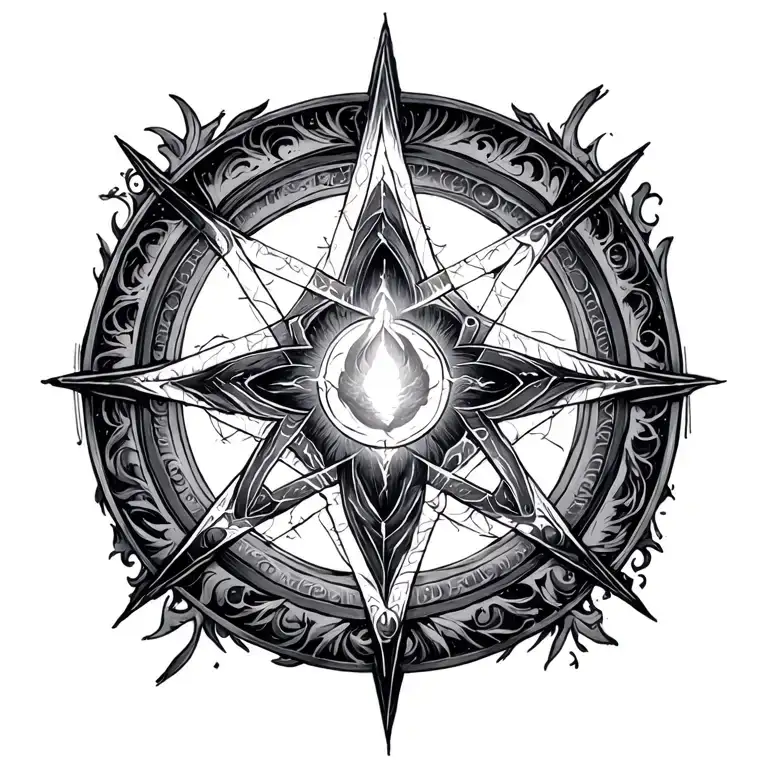 alchemy transmutation circle tattoo design idea