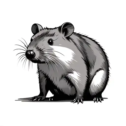 wombat tattoo design idea