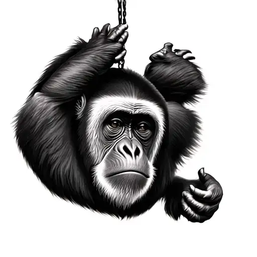 gibbon suspend tattoo design idea