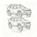 lifted jeep cherokee tattoo design idea