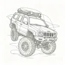lifted jeep cherokee tattoo design idea