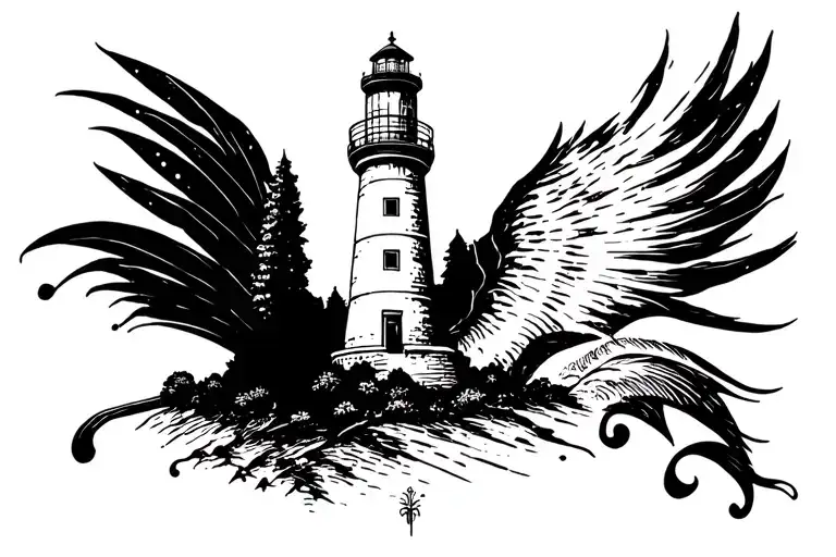 France phare tattoo design idea