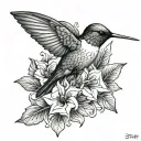 humming bird tattoo design idea