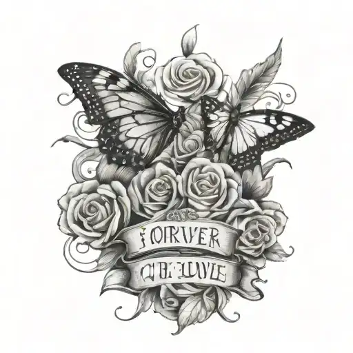 I forever choose love, why? because you cannot say I choose him or her without love.  his/her imperfections without love tattoo design idea