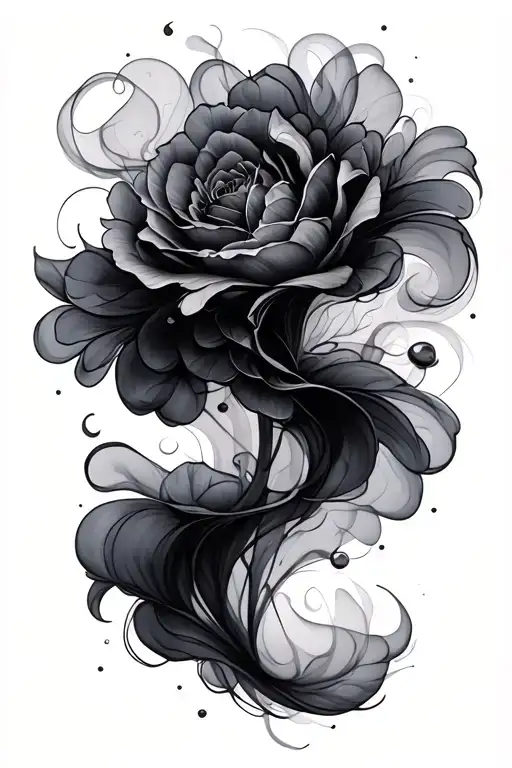 Filler smoke wispy soft shading tattoo design idea