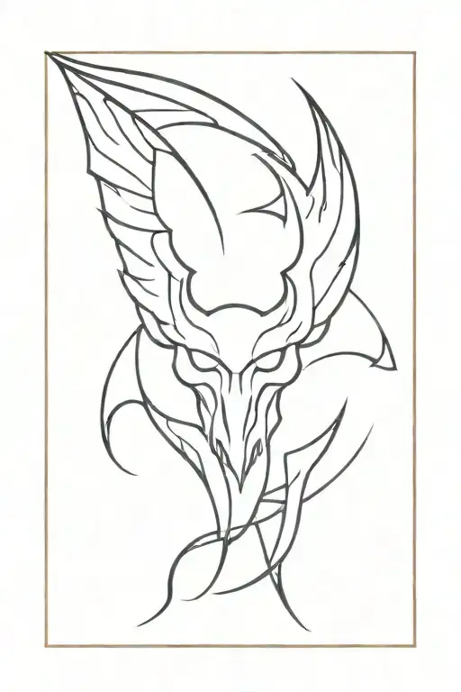 symbol for devil wing tattoo design idea