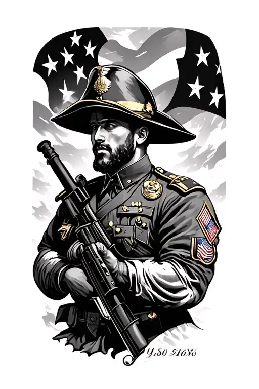 USMC WITH 1775 BEIND IT tattoo design idea