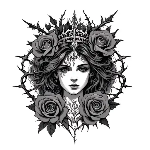a court of thorns and roses tattoo design idea