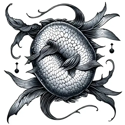 Cancer And Pisces tattoo design idea
