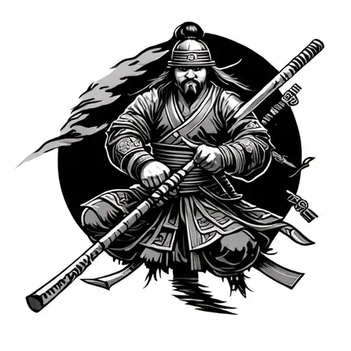 ajedrez samurai lifestyle warrior swinger tattoo design idea