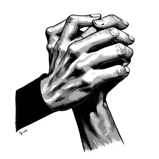 Pinky Promise three hands tattoo design idea