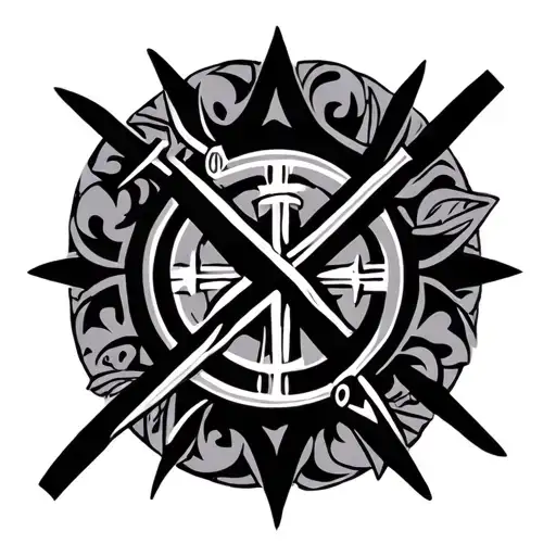 pictish strength symbol male tattoo design idea