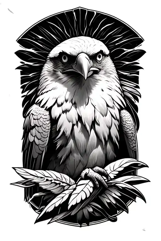 philippine eagle forarm half sleeve tattoo design idea