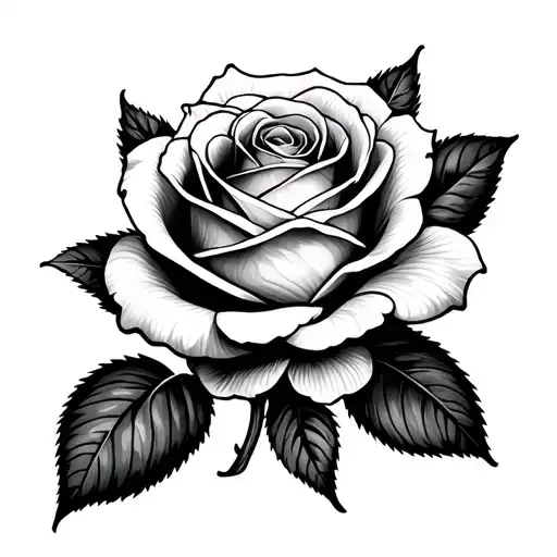 Lincoln ls and rose blooming tattoo design idea