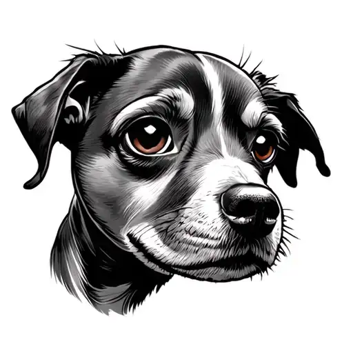 dog boop tattoo design idea