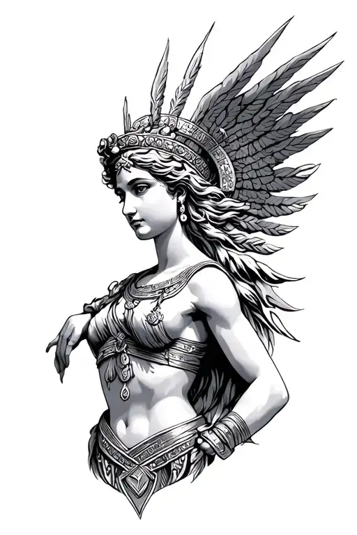 The greek goddess Hera Queen Of olympus tattoo design idea