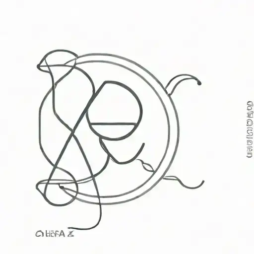 alpha omega greek letters tattoo design idea