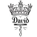 the name david cursive writing and a kings crown for a female neck   tattoo design idea