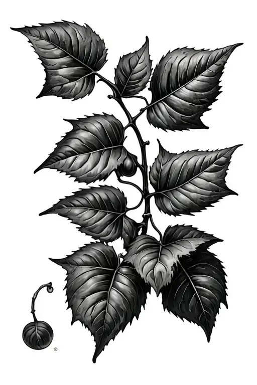Poison Ivy Vine tattoo design idea