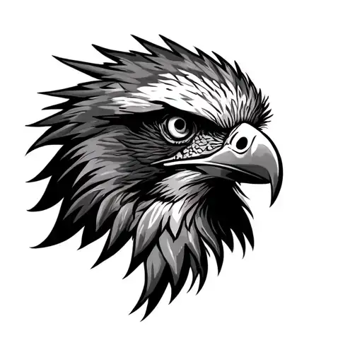 Philippine eagle head tattoo design idea