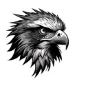 Philippine eagle head tattoo design idea