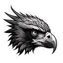 Philippine eagle head tattoo design idea