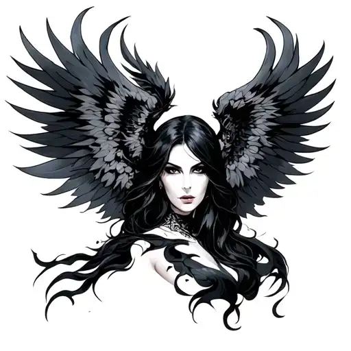 Morrigan tattoo design idea