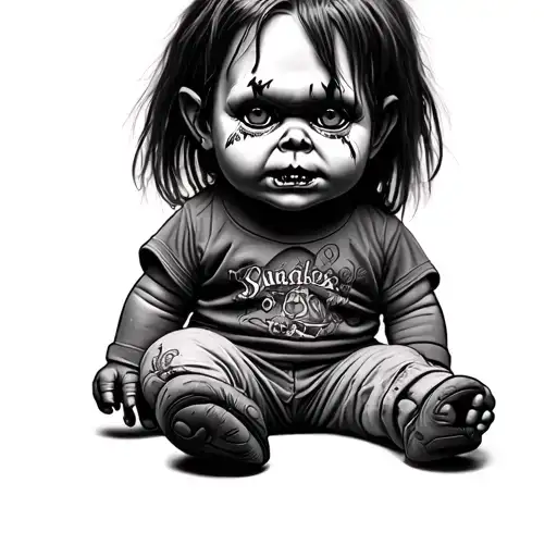Chucky doll tattoo design idea