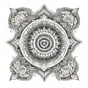 Vishnu Chakra tattoo design idea