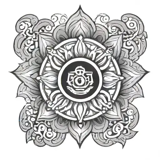 Vishnu Chakra tattoo design idea