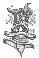 wizard hat tattoo design idea