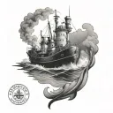 tugboat tattoo design idea