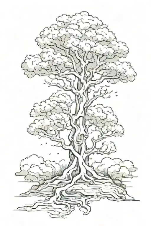 Posion tree tattoo design idea