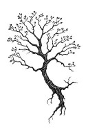 whomping willow tree tattoo design idea