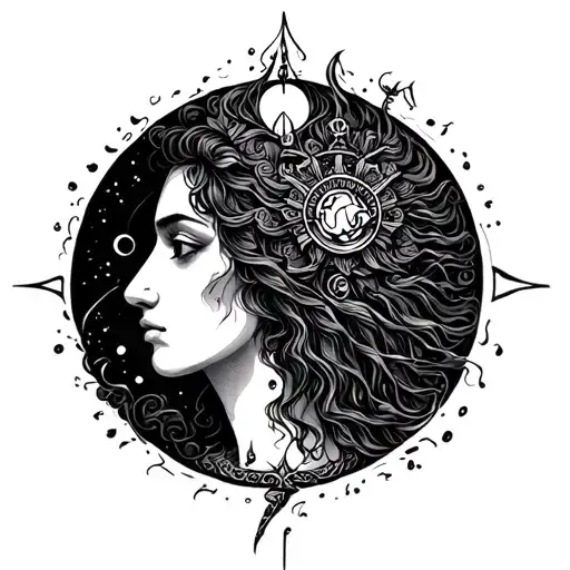 roberth aquarius sign, who feels free and likes to do things alone, very quiet but creative tattoo design idea