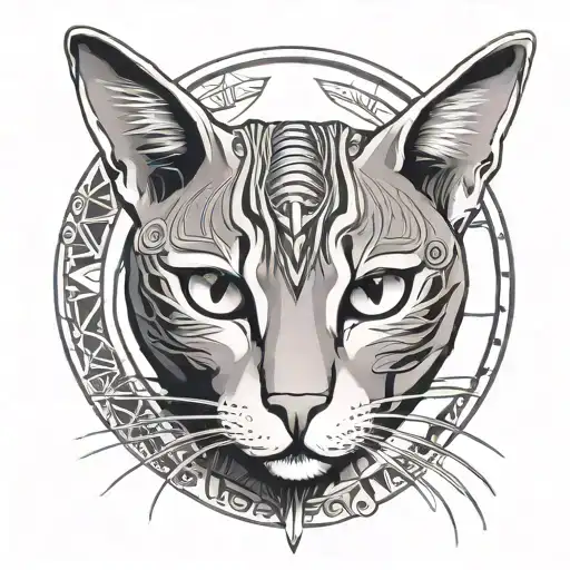 Egyptian Cat tattoo design idea