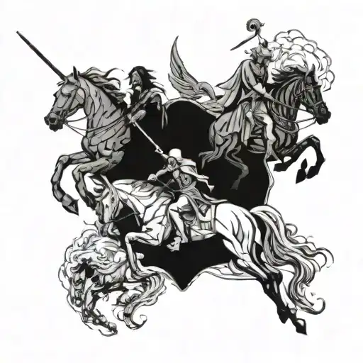 The Four Horsemen Of The Apocalypse tattoo design idea