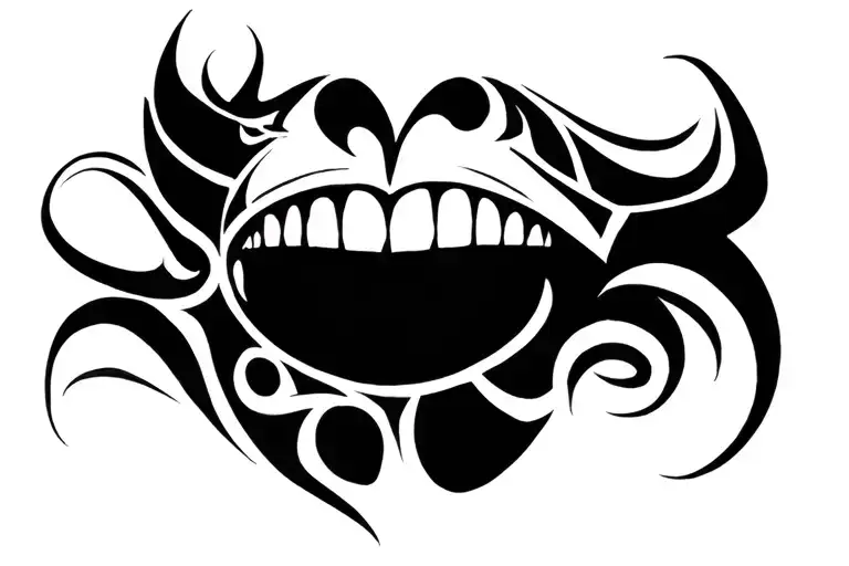 Throat tattoo design idea