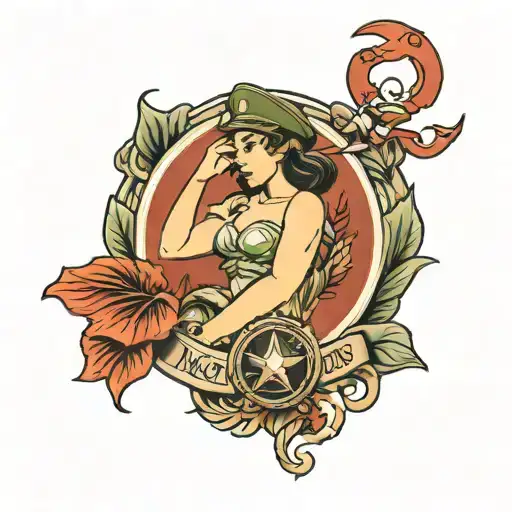 nude girl marine corps emblem tattoo tattoo design idea