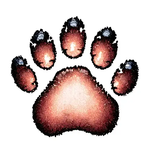 paw print of our cat who passed away.  tattoo design idea