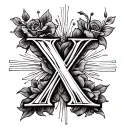 create a tattoo with the roman numerals xii xxii mmxiv and the letter x to commemorate ten year wedding anniversary tattoo design idea