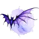 Gothic Fairy bat wings tattoo design idea