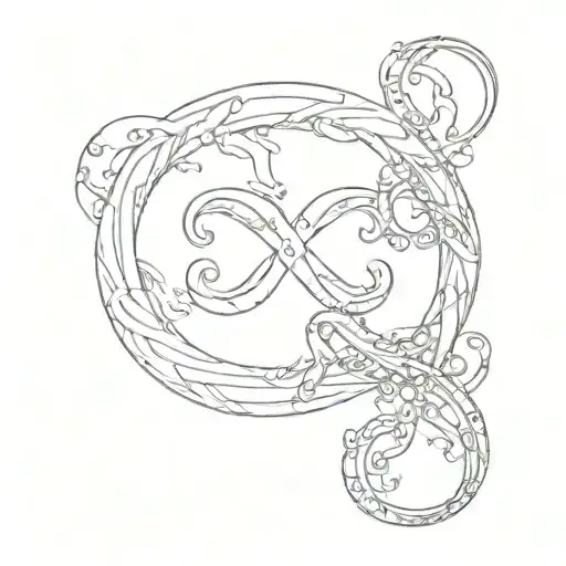 infinity sign with date of birth 1978 tattoo design idea
