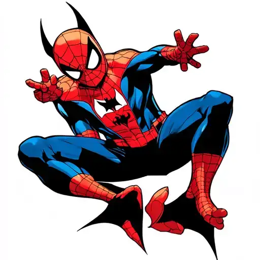 batman spiderman tattoo design idea