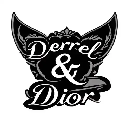 Tattoo with the names "Derrel & Dior" make it cute meaningful and inspirational tattoo design idea