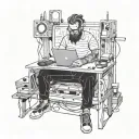 programmer coding tattoo design idea