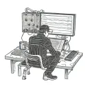 programmer coding tattoo design idea