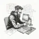 programmer coding tattoo design idea